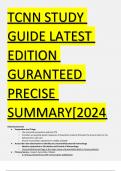 TCNN STUDY GUIDE LATEST EDITION GURANTEED PRECISE SUMMARY&lbrack;2024