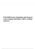 NSG 3100 Final Exam Questions With Answers Latest Update 2024 (100% Verified Answers)