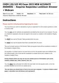 CHEM 120&sol;103 M5 Exam 2023 NEW ACCURATE ANSWERS - Requires Respondus LockDown Browser &plus; Webcam