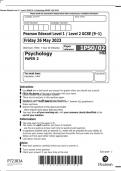 Pearson Edexcel Level 1 / Level 2 GCSE (9–1) Psychology PAPER 2 QP 2023