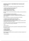 INTRODUCTION TO INFORMATION TECHNOLOGY TOPIC TEST