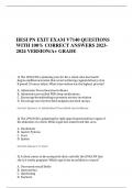 HESI PN EXIT EXAM V7140 QUESTIONS WITH 100% CORRECT ANSWERS 2023- 2024 VERSION/A+ GRADE