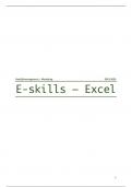 Samenvatting Excel, E-skills for marketeers