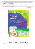 Test Bank For Pediatric Nursing: Caring for Children and Their Families 3th (third) edition by Nicki L. Potts ||ISBN NO:9781133418559||All Chapters||Complete Guide A+