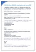 SOS NERC Prep - Reliability Exam Questions and Answers 2024.