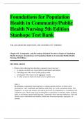 Foundations for Population Health in Community/Public Health Nursing 5th Edition Stanhope Test Bank
