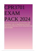 CPR3701 EXAM PACK 2024 