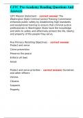 CJTC Pre-Academy Reading Questions And Answers 
