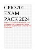 CPR3701 EXAM PACK 2024 