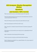 ECG Analysis&colon; Rhythm Recognition &lpar;Relias&rpar; Questions and Answers 100&percnt; Correct