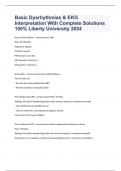 Basic Dysrhythmias & EKG Interpretation With Complete Solutions 100% Liberty University 2024