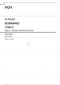 AQA A Level economics paper 1 Mark scheme June 2023