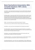 Basic Dysrhythmia Interpretation With Complete Solutions 100% Liberty University 2024