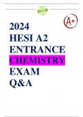 New File Update: HESI A2 Chemistry exam V1 & V2 Questions and Answers | Latest 2024