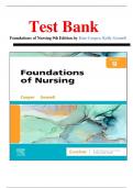 Test Bank For Foundations of Nursing 9th Edition by Kim Cooper, Kelly Gosnell 