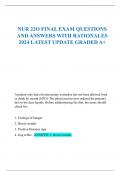 NUR 22O FINAL EXAM QUESTIONS  AND ANSWERS WITH RATIONALES  2024 LATEST UPDATE GRADED A+