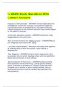 IL CADC Study Questions With Correct Answers