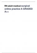 RN adult medical surgical online practice A GRADED A++