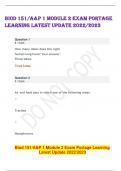 Biod 151&sol;a&p 1 MODULE 2 Exam Portage Learning Latest Update 2022&sol;2023