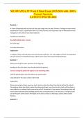 NR 509 APEA 3P Week 8 Final Exam 2023&sol;2024 with &lpar;100&percnt; Correct Answers&period; LATEST UPDATE 2024