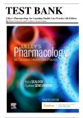 Test Bank for Lilleys Pharmacology for Canadian Health Care Practice, 4th Edition (Sealock, 2021), Chapter 1-58 | All Chapters