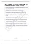 WGU Academy US HIST 101 Final Exam Questions with 99% Correct Answers..