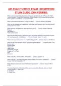 AIR ASSULT SCHOOL PHASE I HOMEWORK  STUDY GUIDE 100&percnt; VERIFIED&period;