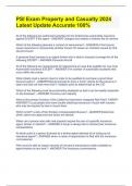 PSI Exam Property and Casualty 2024 Latest Update Accurate 100&percnt;