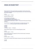 OSHA 30 EXAM TEST QUESTIONS AND ANSWERS GRADED A&plus; 2024