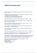 OSHA 30 Construction Questions and Answers 100&percnt; correct