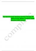 Test Bank For Basic Nutrition And Diet Therapy 16th Edition By Nix William Complete Guide Questions With Answers