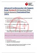 Advanced Cardiovascular Life Support  Exam Version B (50 Questions With  Correct Answers) Guaranteed Pass  100%