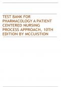 test bank forPharmacology: A Patient-Centered Nursing Process Approach, 10th Edition by McCuistion