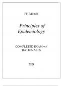 PH.340.601 PRINCIPLES OF EPIDEMIOLOGY COMPLETED EXAM WITH RATIONALES 2024