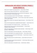 SABALAUSKI AIR ASSULT SCHOOL PHASE 2  GUIDE RATED A&plus;&period;