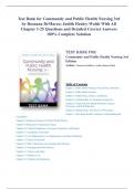 Test Bank for Community and Public Health Nursing 3rd by Rosanna DeMarco; Judith Healey-Walsh With All Chapter 1-25 Questions and Detailed Correct Answers 100% Complete Solution