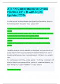 ATI RN Comprehensive Online Practice 2019 B with NGN -Updated 2024