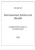 PH.380.747 INTERNATIONAL ADOLESCENT HEALTH COMPLETED WRITTEN ASSIGNEMENTS 2024.