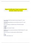  Argus Certification Exam questions and answers latest top score.