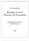 CITI TRAINING BIOSAFETY LEVEL 3 PRACTICES & PROCEDURES COMPLETED EXAM
