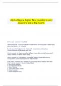    Alpha Kappa Alpha Test questions and answers latest top score.