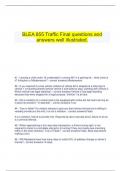  BLEA 855 Traffic Final questions and answers well illustrated.