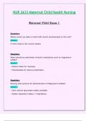 Exam 1: NUR 2633 / NUR2633 (Latest 2024 / 2025 Updates STUDY BUNDLE WITH COMPLETE SOLUTIONS) Maternal Child Health Nursing | Questions and Verified Answers | 100% Correct | Graded A - Rasmussen