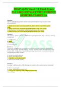 NRNP 6675 Week 11 Final Exam  ALL 100QUESTIONS WITH CORRECT  ANSWERS GRADED A+