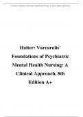 Test Bank Varcarolis Foundation Of Psychiatric Mental health Nursing 8th Edition By Marget Jordan Halter || All Chapters ( 1-36) || Updated Version 2024 A++