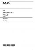 AQA AS MATHEMATICS PAPER 2 MARK SCHEME 2023 &lpar;7356&sol;2&rpar;