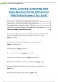 Whole&semi; California Cosmetology State Board Questions Solved 100&percnt; Correct With Verified Answers&vert; Test Bank