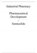 Pharmaceutical Development - Semisolid Formulations 