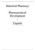 Pharmaceutical development - Liquid formulations 