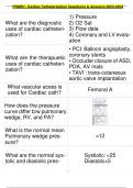 POMS1- Cardiac Catheterization Questions & Answers 2023-2024